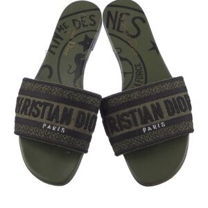 Dior Black and Tan Slides